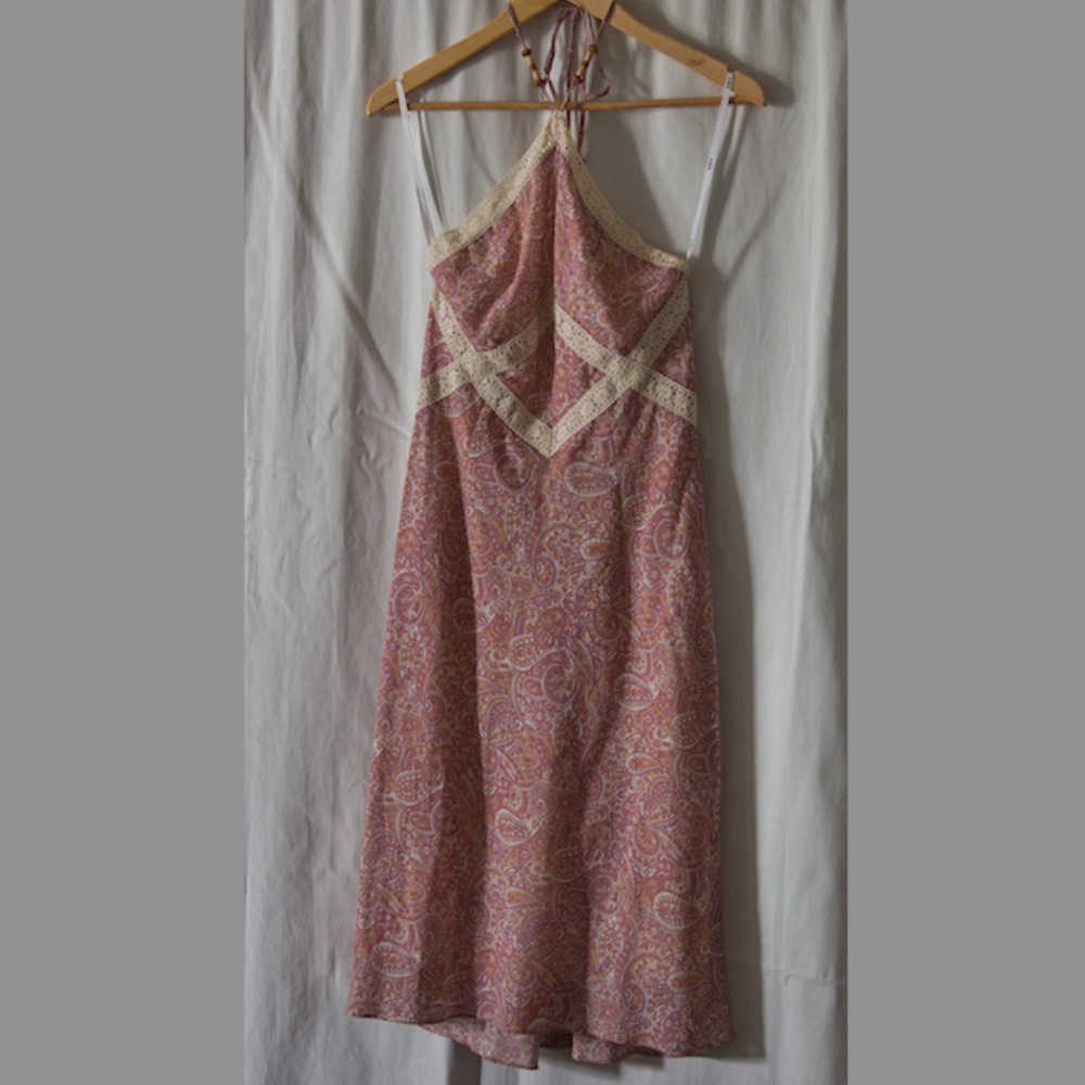 ABS Allen Schwartz Boho Paisley Cotton Dress 8